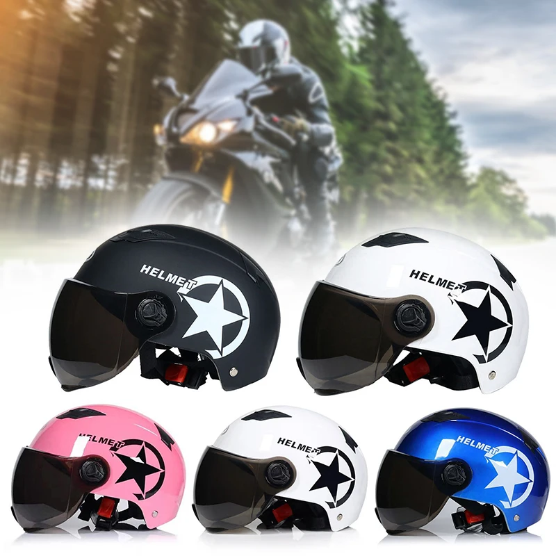 Electric Motor Car Helmet Scooter Bike Open Face Half Baseball Cap Anti-UV Safety Hard Hat Bicycle Helmet Adjustable