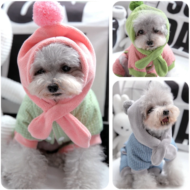 On Sale Dog Scarf Designer Dog Clothes For Puppies Small Animal S XXL Snow Winter Thick Pet Down Parkas Overalls Coat Products