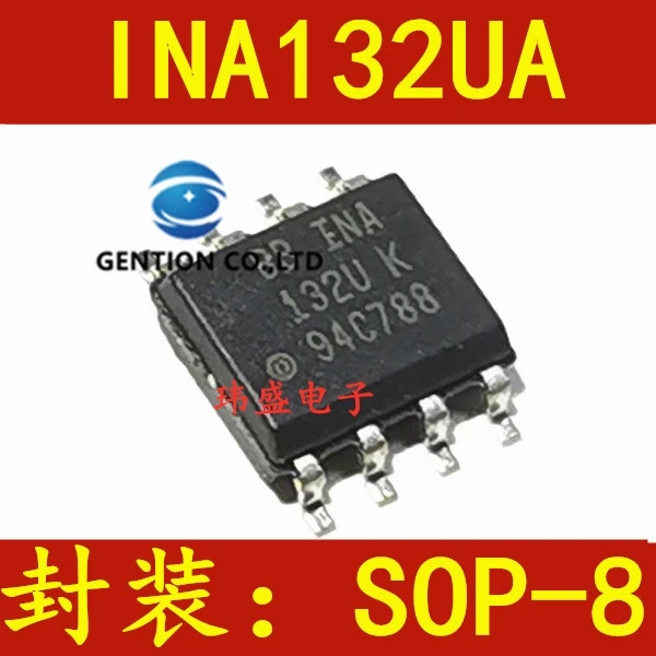 

10PCS INA132 INA132U INA132UA SOP-8 single power differential amplifier in stock 100% new and original