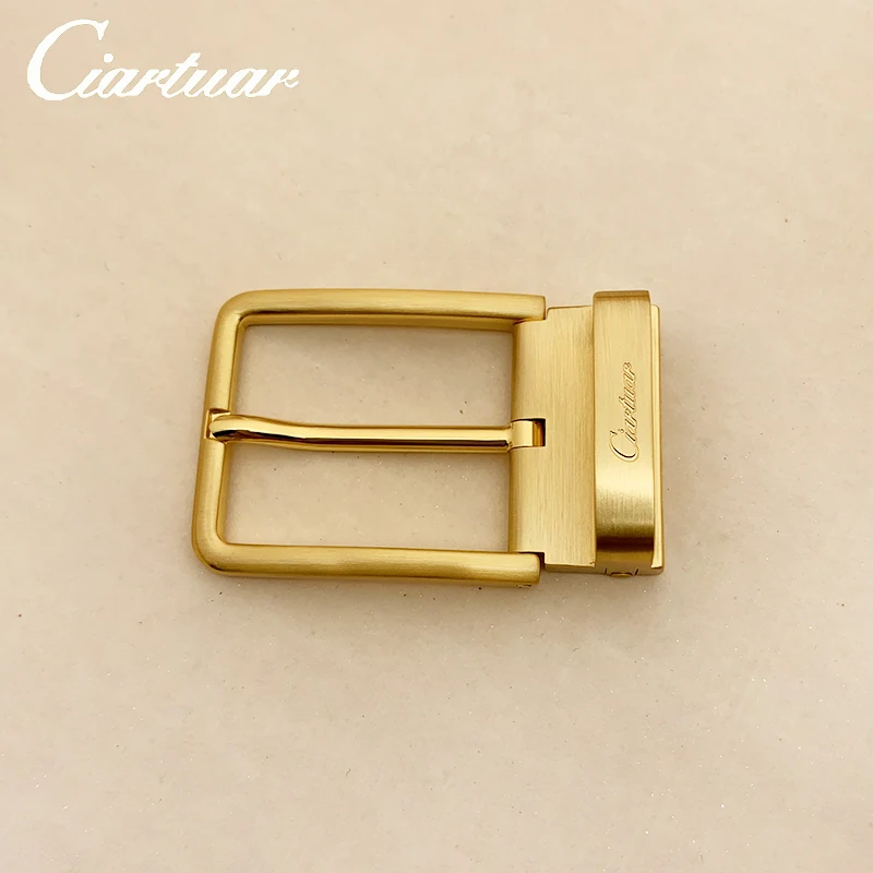 2023 new design belt high quality for men 3.4cm strap trousers first layer ciartuar sliver pin buckle free shipping