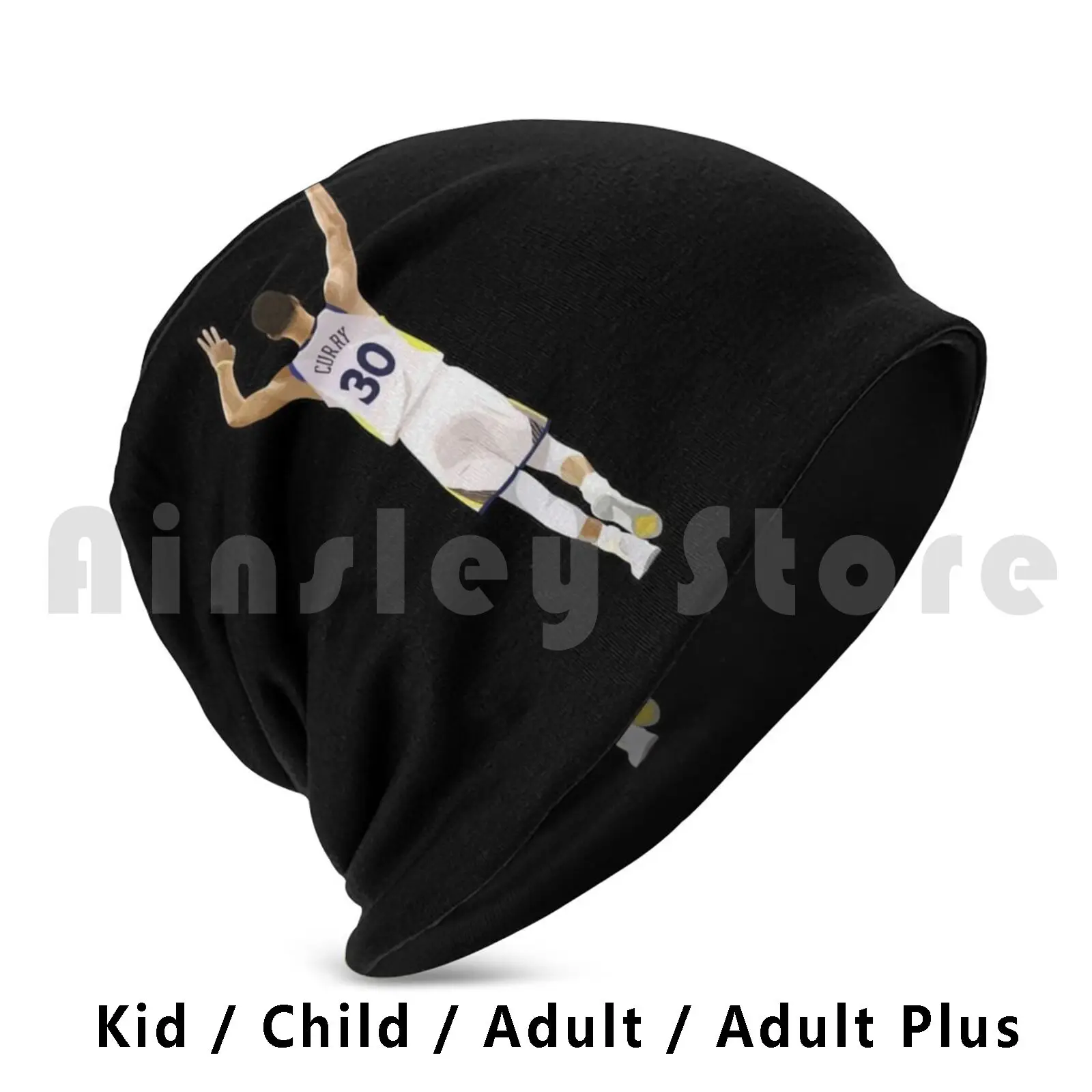 Curry Hand Sign Beanies Knit Hat 792 Beanies Print Curry Basketball Steph Stephen Golden Klay State Steph Curry