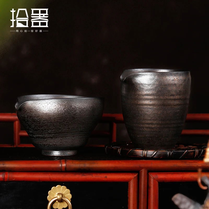 Stoneware Fair Cup Tea Machine Ceramic Tea Sea Cup Handmade Japanese Kung Fu Tea Set Tea Leak Accessories Set Cup Popular Style