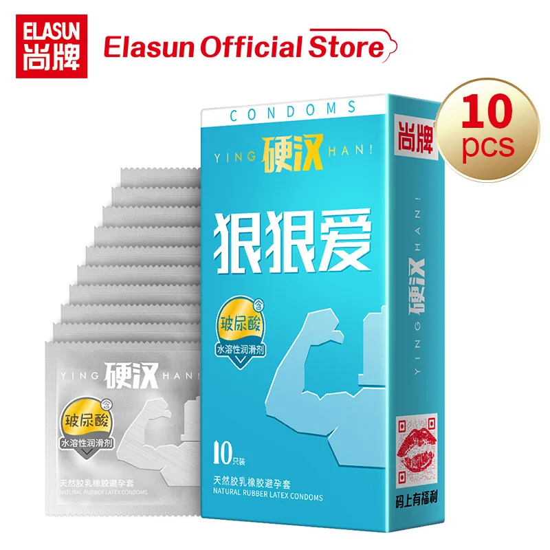 Elasun 10 PCS Condom Wholesale Lots Bulk Sexy Shop Anesthetic G-spot Penis Enlargement Contraceptive Adult Sex Products