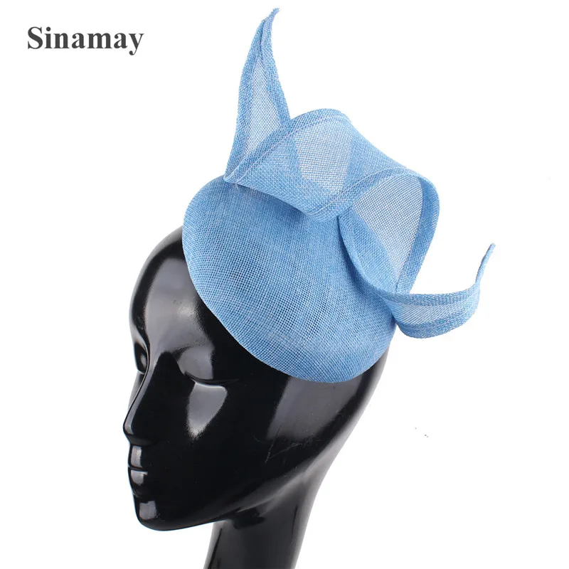 Nice Imitation Sinamay Wedding Women Fashion Fascinator Bride Hat Gorgeous Ladies Chic Headpiece With Hair Clip Ladies Headwear