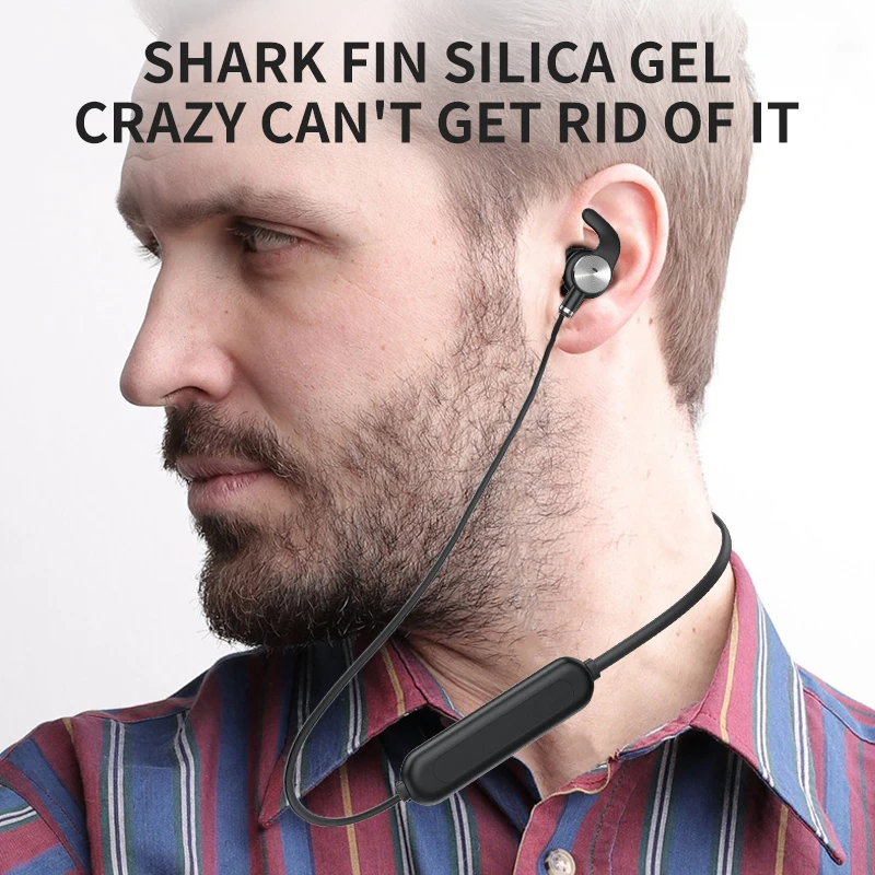 ANC ชุดหูฟังไร้สาย Bluetooth 5.0ลดเสียงรบกวนคอแม่เหล็ก-ติดตั้งในพร้อมชุดหูฟังไมโครโฟน