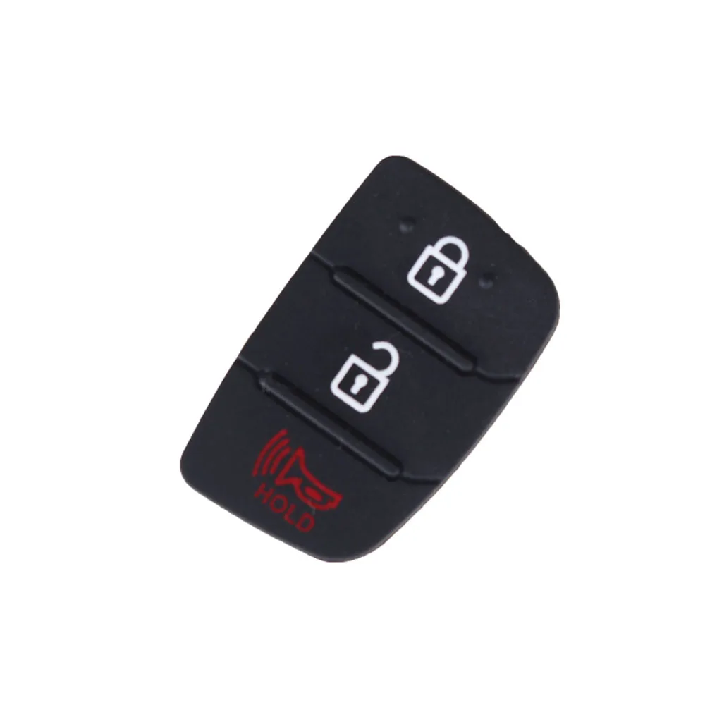 KEYYOU For Hyundai Soft Silicone Key Button Pad 3 4 Buttons Car Remote Key Shell For Hyundai HB20 SANTA FE IX35 IX45 Key Pad