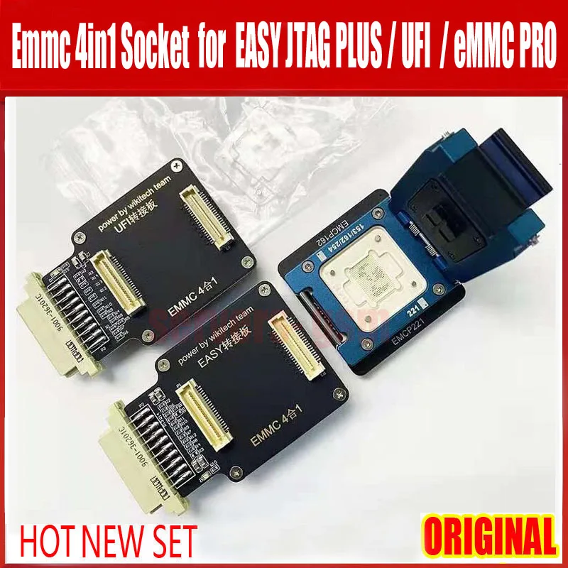 NEW Original eMMC 4in1 Socket emmc153 169 emcp162 186 emcp254 emcp221 for ufi ,  easy jtag plus