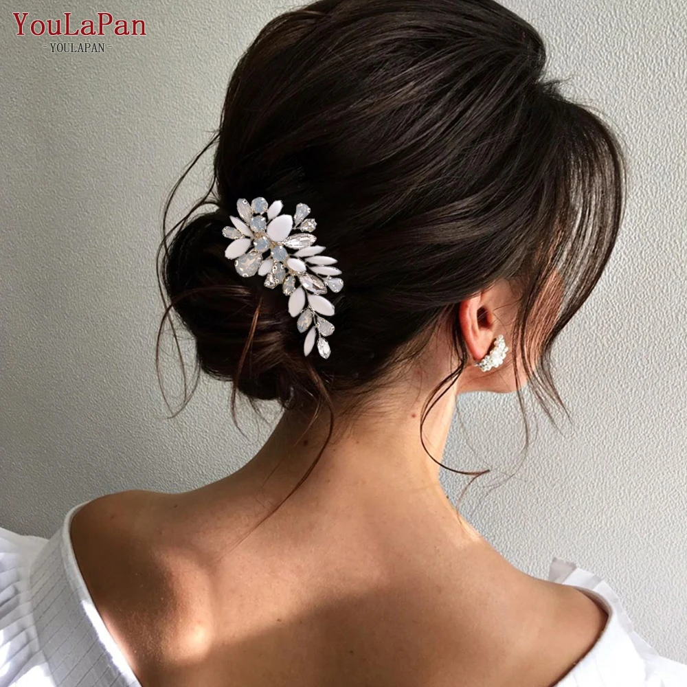 YouLaPan – pinces à cheveux de mariée HP318, épingles à cheveux de mariage, peigne avec strass, accessoires pour cheveux, peignes latéraux de mariée, couvre-chef pour femmes