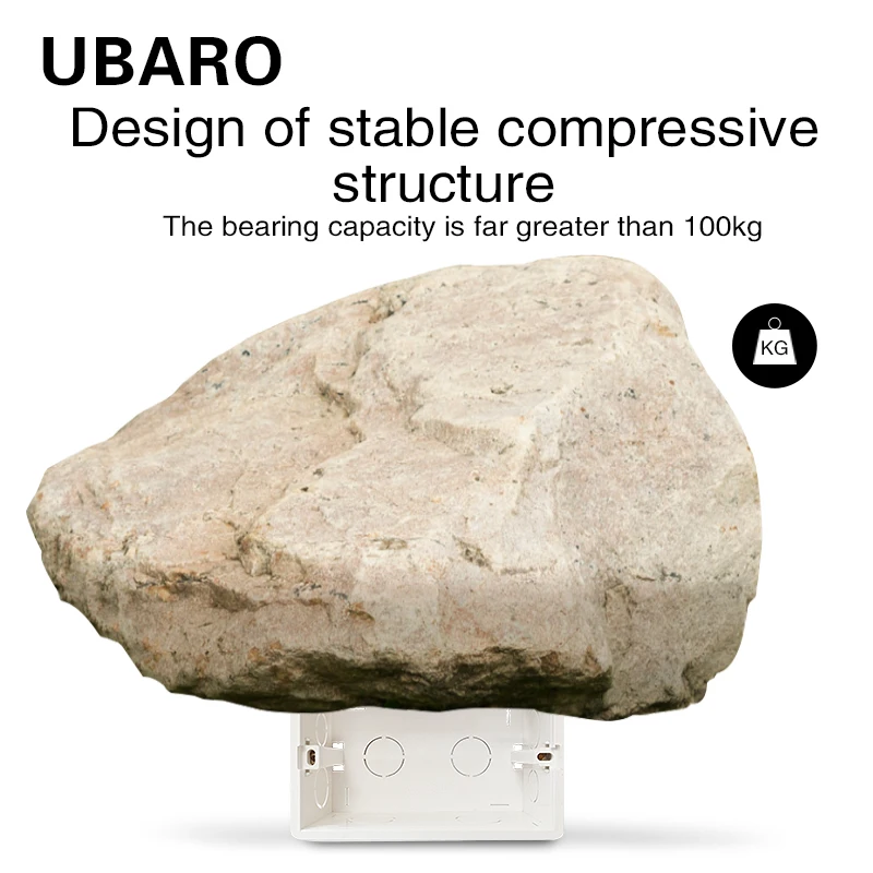 142*80*55mm Socket Concealed Bottom Case PC Plastic Material White Surface Outlet Wall Touch Switch Combination Junction Box