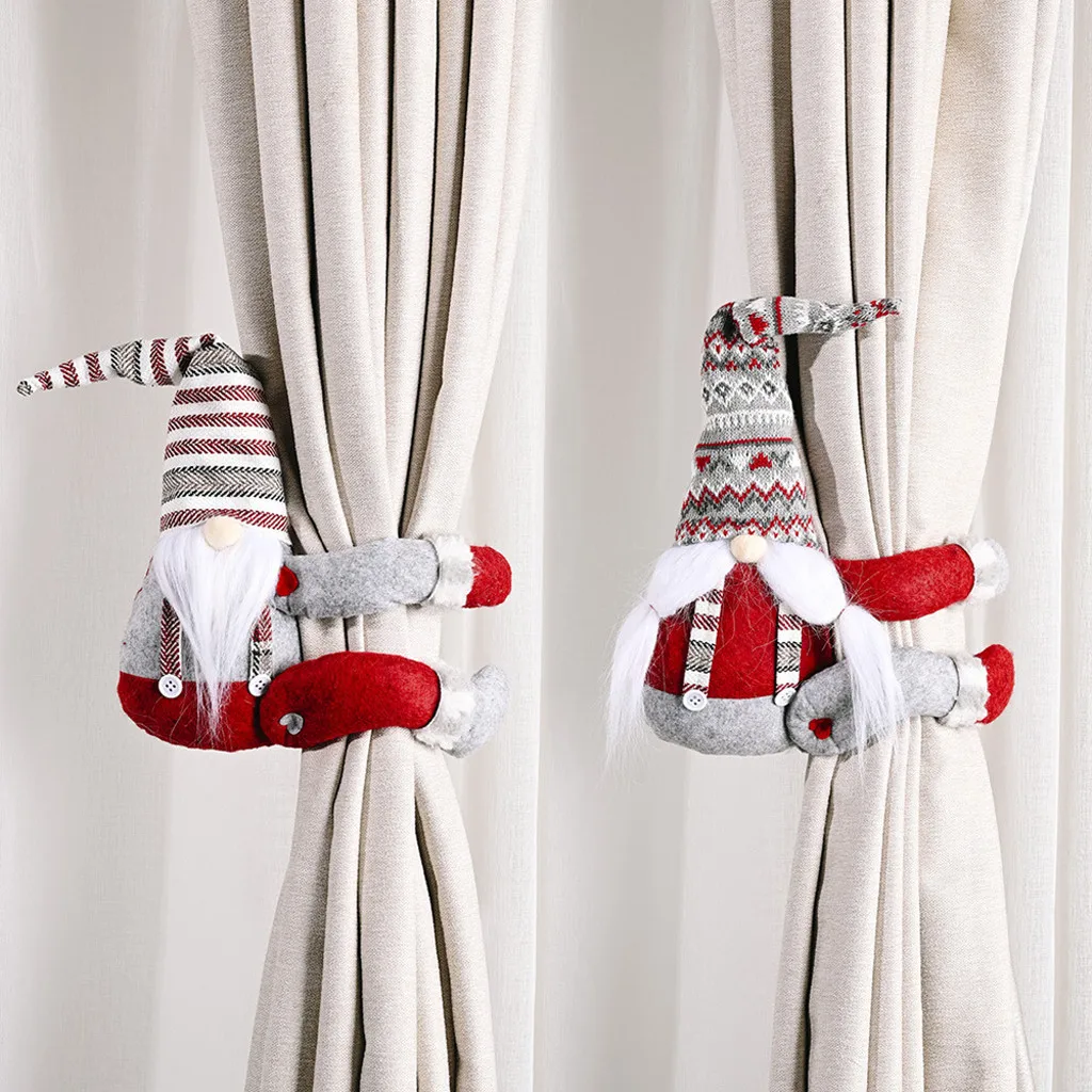 New Cartoon Doll Curtain Buckle Window Decoration Christmas Gift Home Decors Curtain Button Hook Decorations kerstboom decor