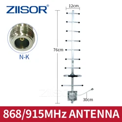 2pcs 868MHz 915MHz Directional Yagi Antenna N Female LoRa Gateway Internet of Things 900M Image Transmission High Gain 9 Unit