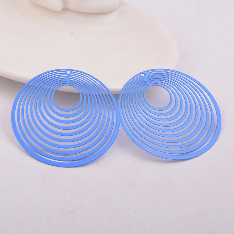 30 Stück AB1835 44mm Filigrane Große Runde Anhänger für Ohrringe, DIY-Schmuck, Halsketten – Detail 6