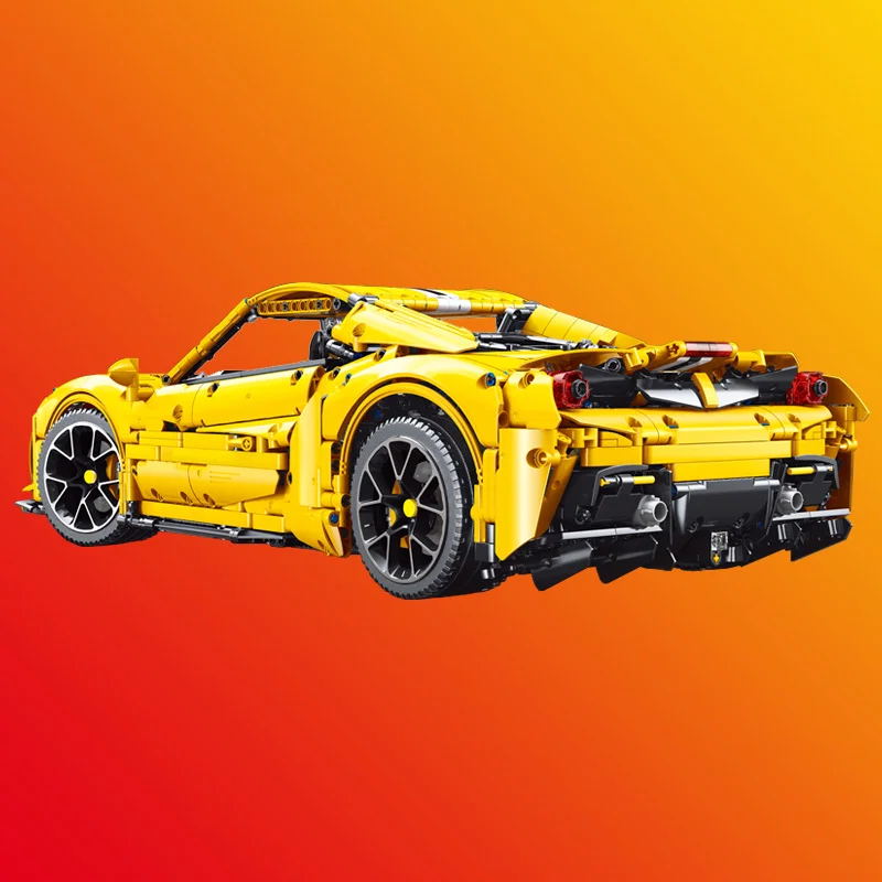 IN STOCK MOC Technical 1:8 Super Sports Car 488 Building Blocks Model Bricks Assembling Toys for Boys Birthday Gift Set