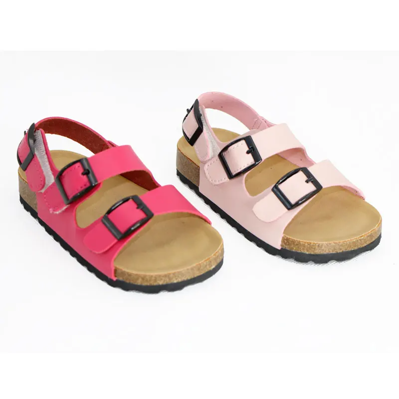 Sandali per bambini 2021 tappi in pelle PU estivi appartamenti per bambina per bambini scarpe per studenti antiscivolo per bambini Indoor Outdoor