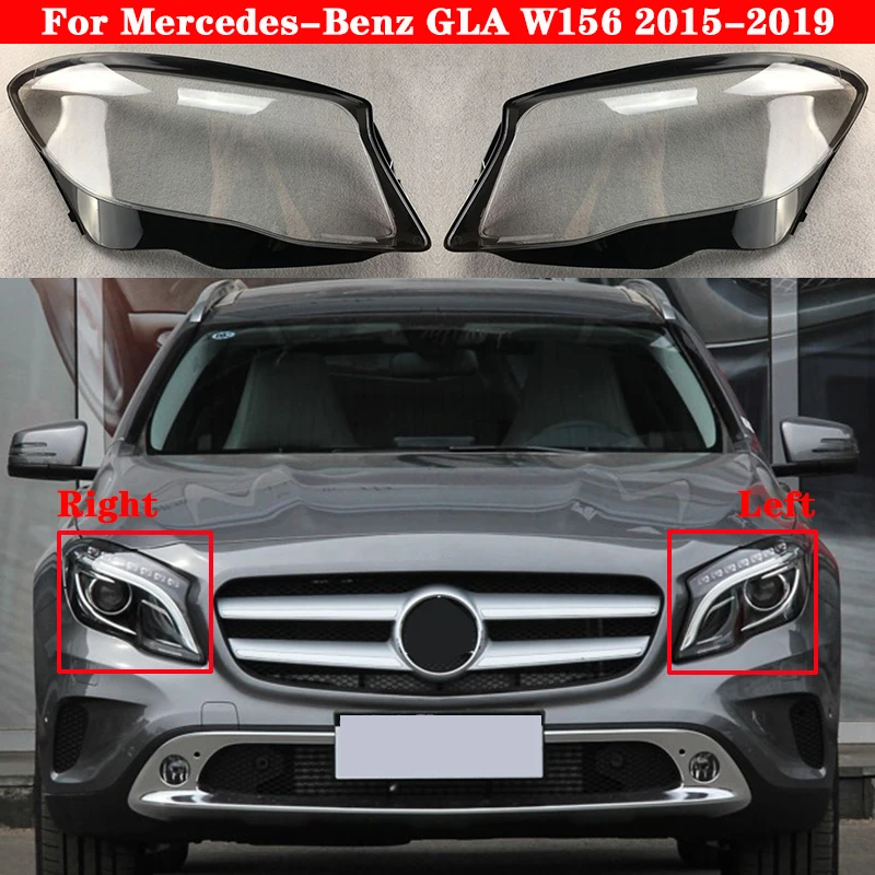 For Mercedes-Benz GLA W156 2015-2019 Car Front Headlight Cover GLA200 GLA220 GLA260 Lampcover Lampshade glass Lens Shell Caps