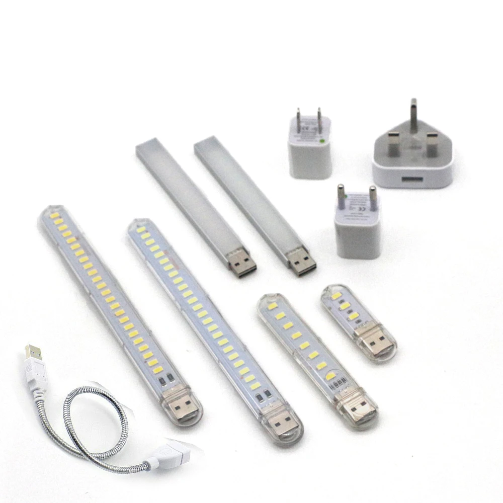 Portable Keychain Mini USB light 3/8/12/ 24 LEDs Night Light Reading Led Lamp Book Bulb For Notebook Power Bank Computer Laptop