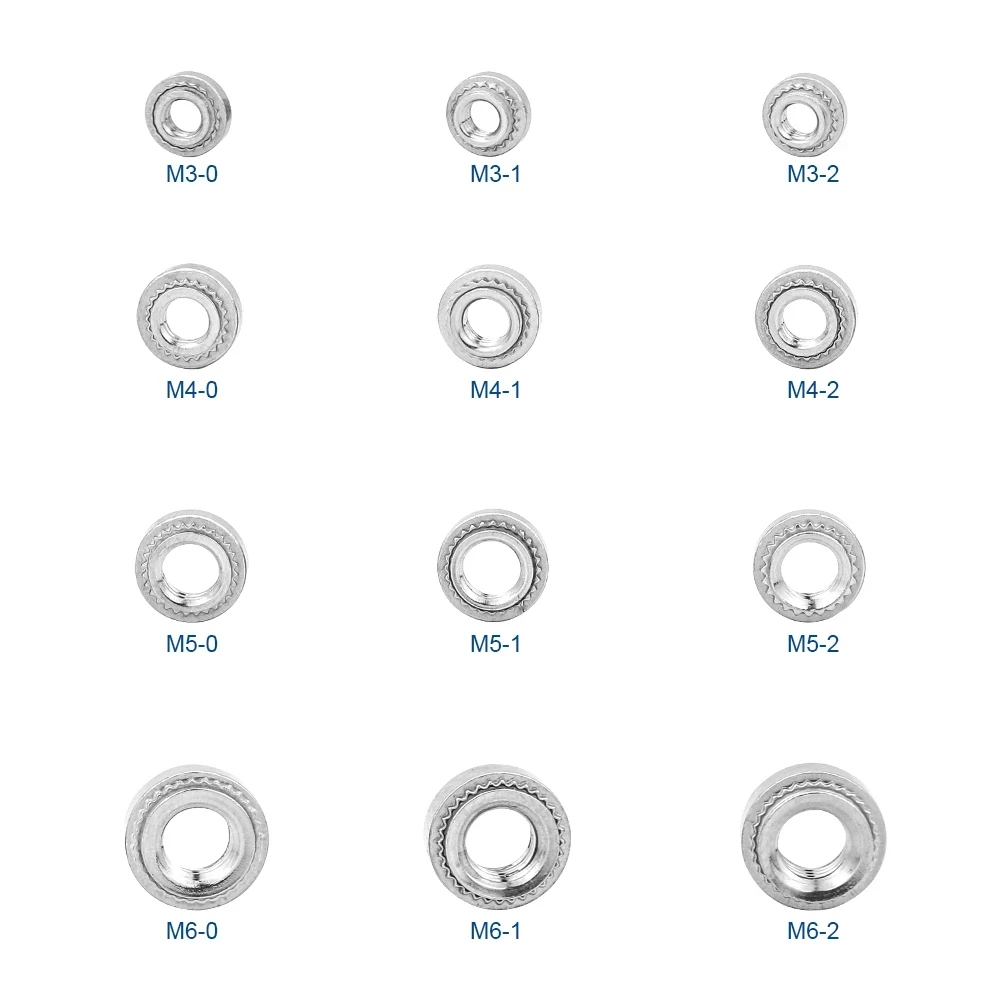 304 Stainless Steel Steel Self Clinching Nut CLS  M3 M4 M5 M6 Swage Nut Press-Fit Nut Assortment Kit Plug Nut,Home Hardware