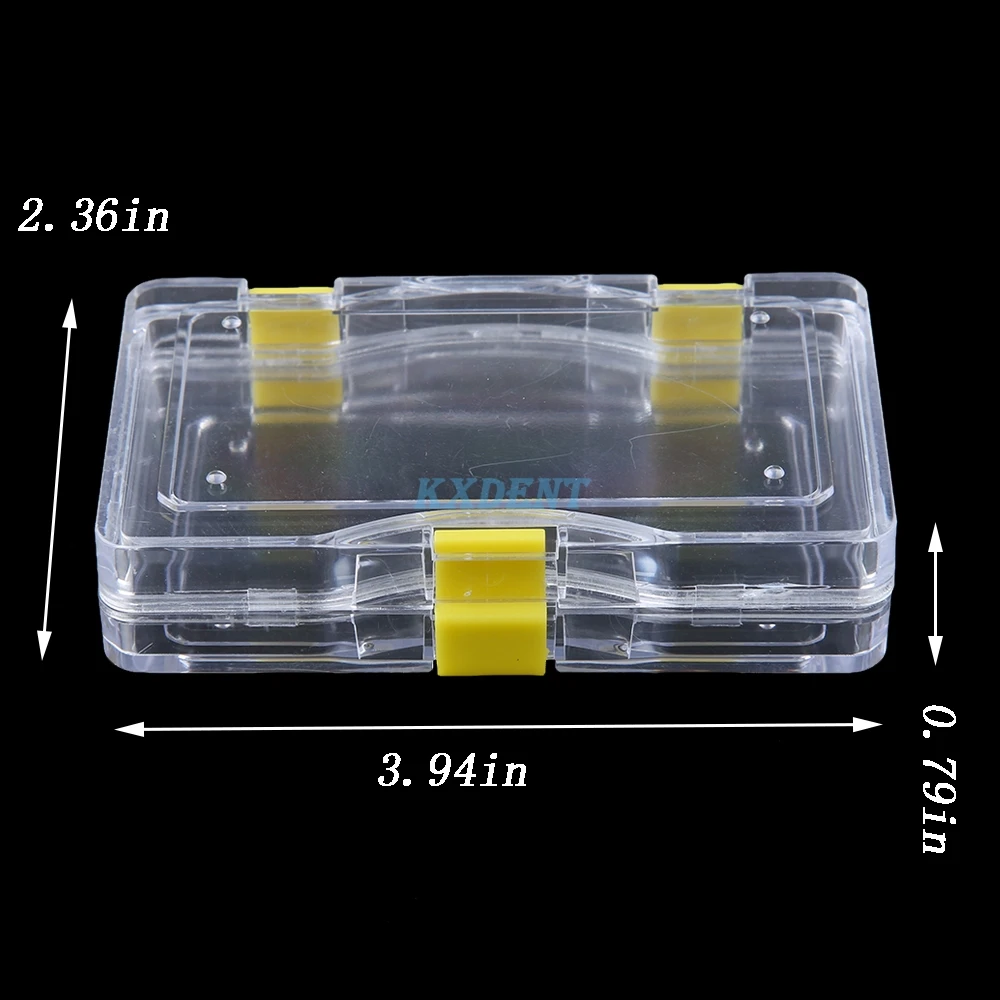 Zahnmedizin Kunststoff Prothese Box Mit Film Zahnarzt Falschen Zahn Fall mit Membran Lagerung Boxen Mit Loch Prothese Zähne Container