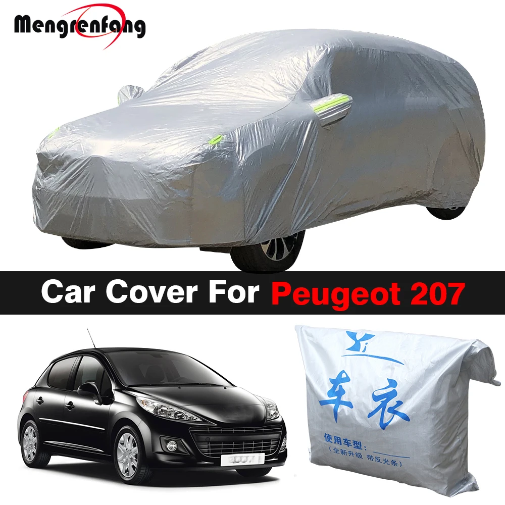 

Full Car Cover Auto Anti-UV Outdoor Sun Shade Rain Snow Dust Resistant Cover For Peugeot 207 Hatchback Coupe SW