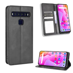 For TCL 10L Case Luxury Flip PU Leather Wallet Magnetic Adsorption Shockproof Case For TCL 10 Lite 10 L Phone Bags