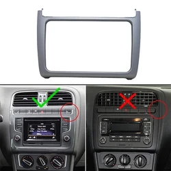 2Din Car Stereo Radio DVD CD Fascia Panel Frame Dash Mount Kit for VW Volkswagen-Polo 2014-2015 Accessories