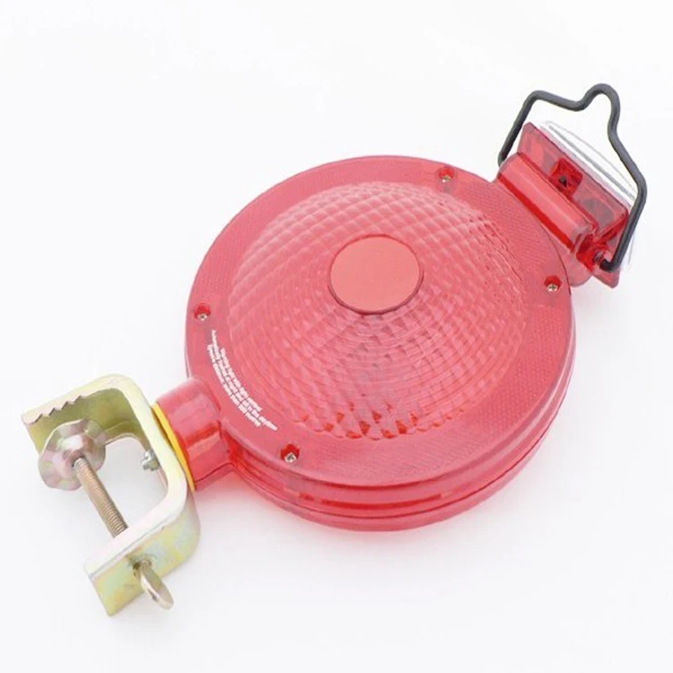 Solar Powered Light Control Strobe LED Warning Light Red/Yellow Flicker Beacon Road Barricade Construction LED Signal Lamp