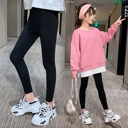 2-12Y Girls Leggings Spring Autumn Kids Skinny Trousers Children Spring-Summe Teen Leggings Girls Pencil Pants Black Leggings