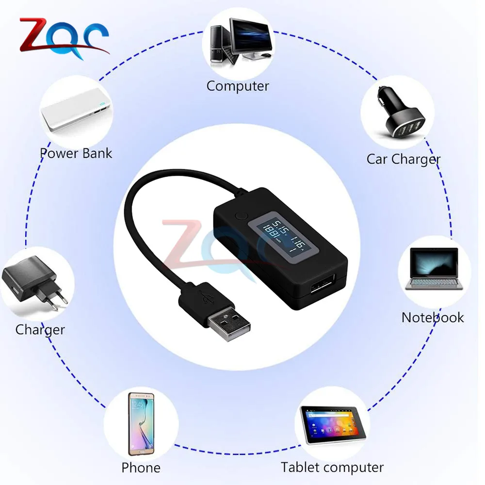 LCD USB Tester Voltmeter Ammeter Mobile Power Bank Charger Voltage Current Capacity Tester Meter DC 3 -15V 50 -3500mA