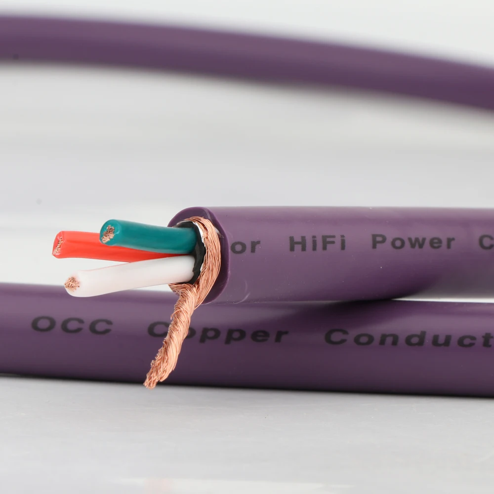 Preffair HiFi D507 High End OCC Pure Copper Bulk Supply Cable Audiophile Power Cord for DIY HiFi Speaker/AMP Power Cable