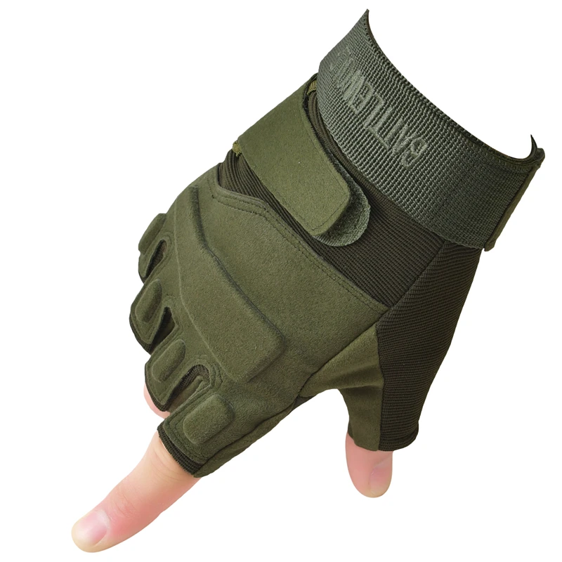 Guantes tácticos para exteriores para hombre y mujer, manoplas de medio dedo para deportes, gimnasio, Fitness, motocicleta, ciclismo, sin dedos