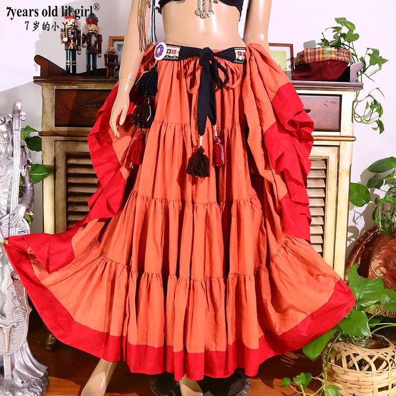 2023 New Tribal Belly Dance Skirts ATS Performance Cotton Long Full Circel Gypsy CWW12