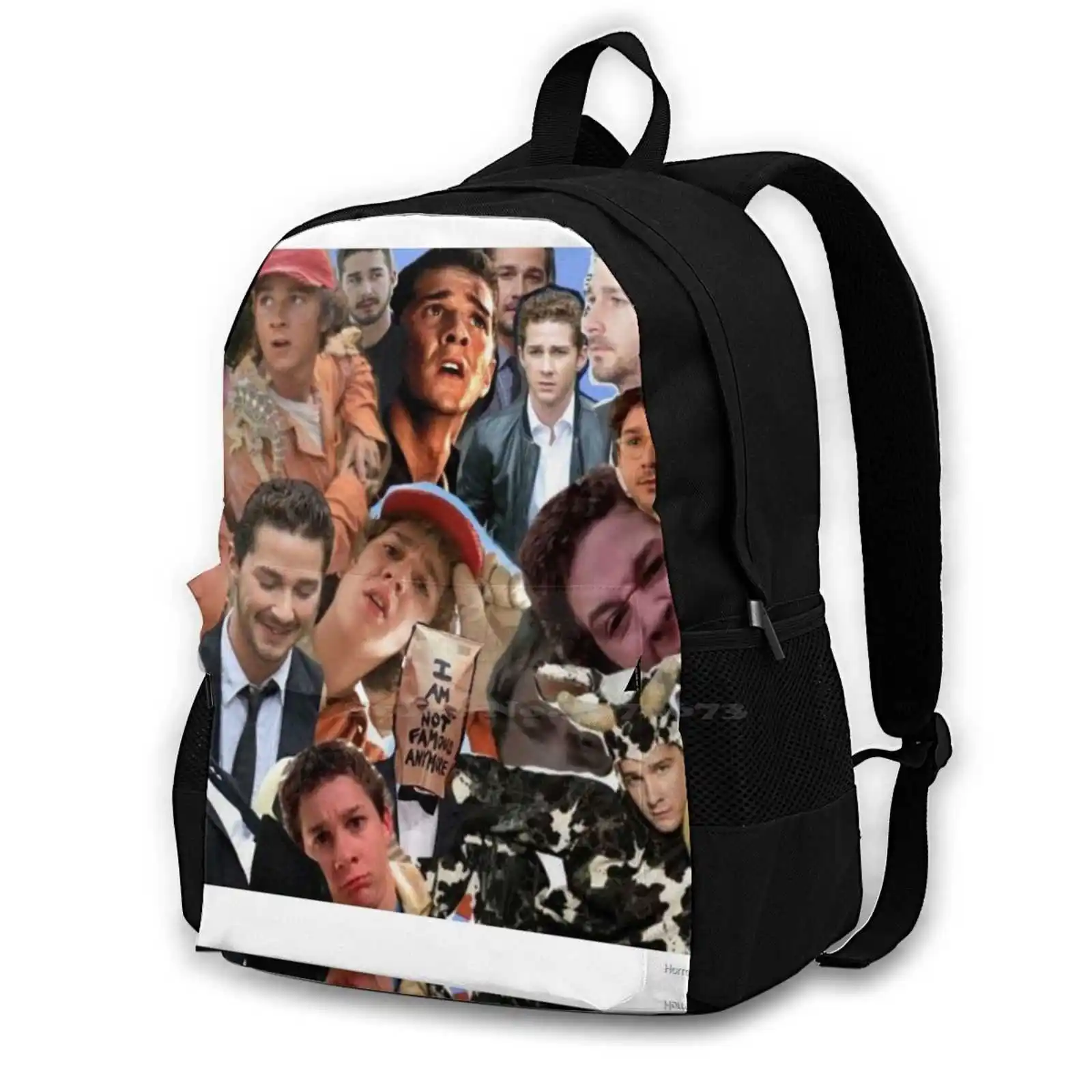 Shia Lebouf Collage Hot Sale Schoolbag Backpack Fashion Bags Shia Lebouf Just Do It