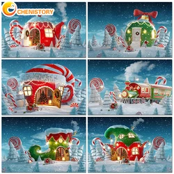 CHENISTORY DIY Painting By Numbers Kits Christmas Landscape Modern Wall Art Picture Scenery Paint By Numbers Acrylic Paint Adult