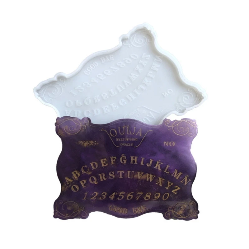 

OUIJA Game Mat Epoxy Resin Mold Tray Serving Plate Silicone Mould DIY Crafts Ornaments Home Decorations Casting Tools