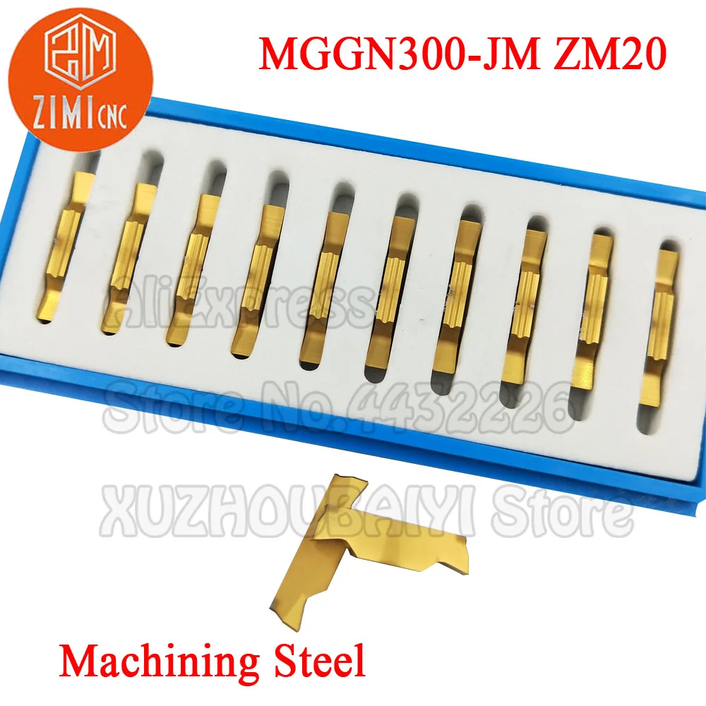 10 قطعة MGGN300 MGGN300-JM ZM20 MGGN300 JM كربيد الحز إدراج تحول أدوات القاطع مشقوق الأخدود آلة خرط تعمل بالتحكم الرقمي بواسطة الحاسوب أداة القطع