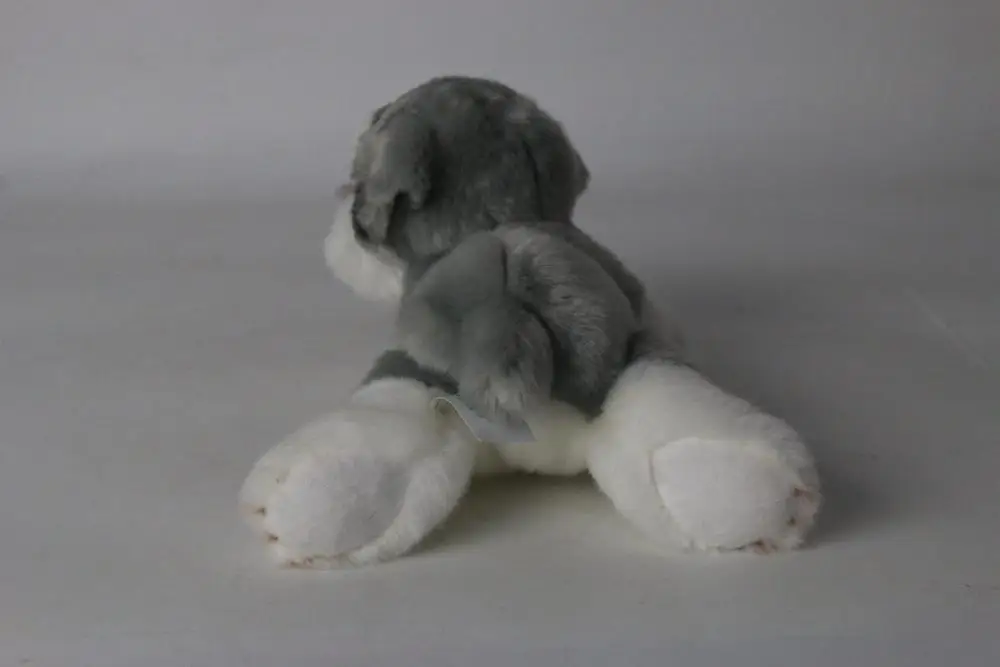 Jouet en peluche Schnauzer de simulation d'environ 25cm, poupée douce pour chien sujet, jouet pour enfants, cadeau de noël w2081