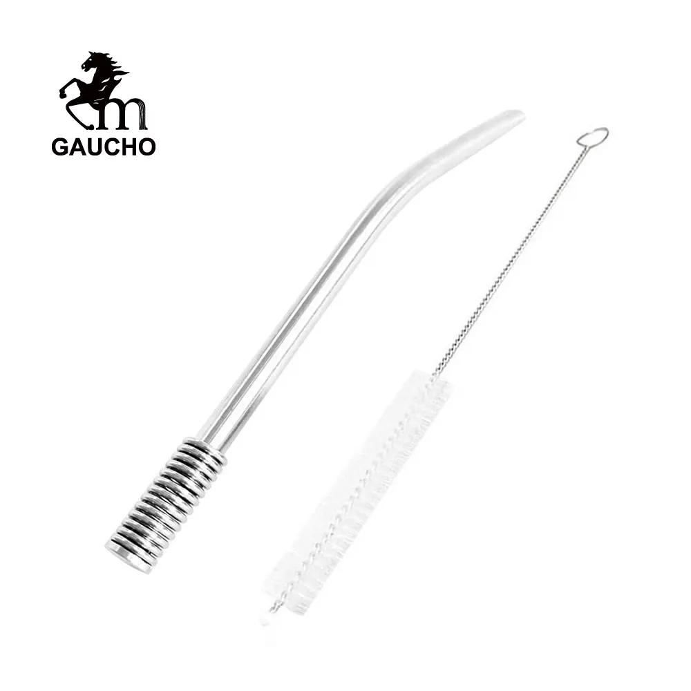 5 PCS/Lot Gaucho Yerba Mate Bombilla Stainless Removable Filter Straw Drinking Smooth With Cleaning Brush Applies To Brasil Tea