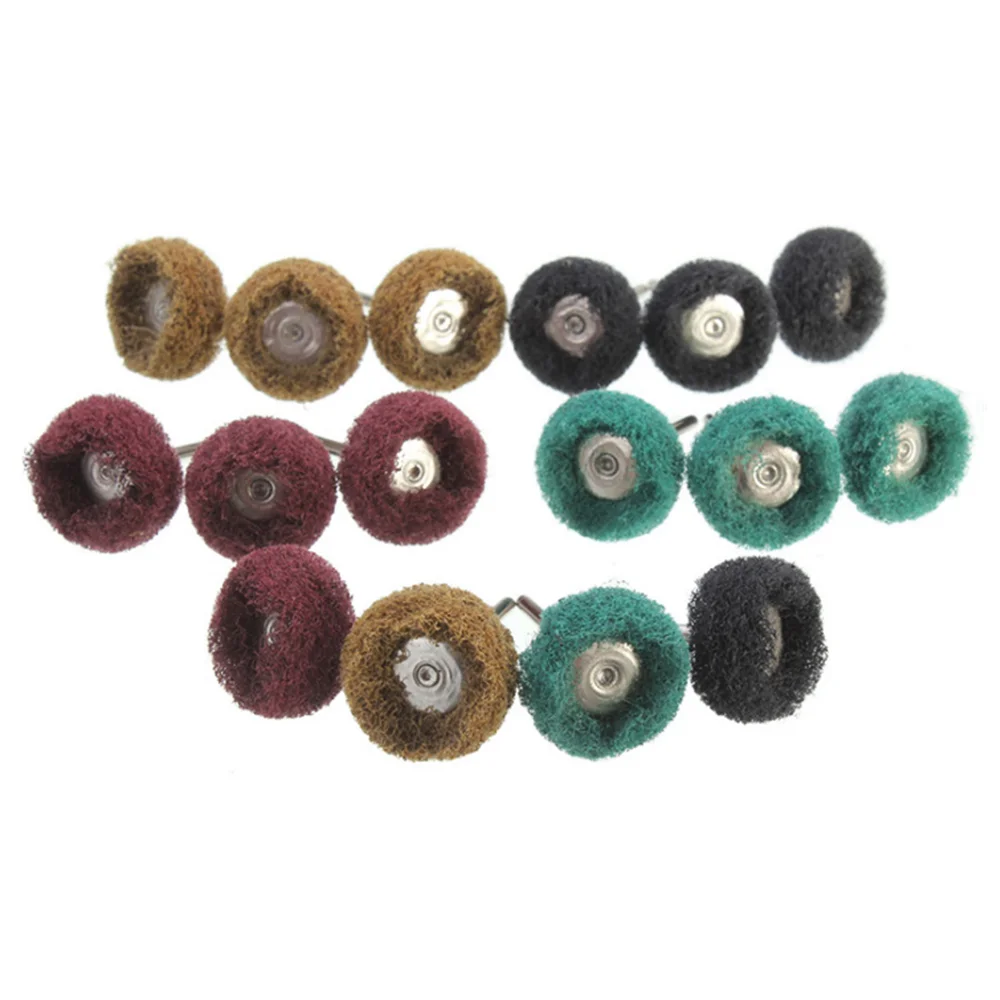 40pcs/lot Abrasive Nylon Scouring Brush Fiber Grinding Sanding Head Buffing Polishing Wheel For Dremel Grinding Tools