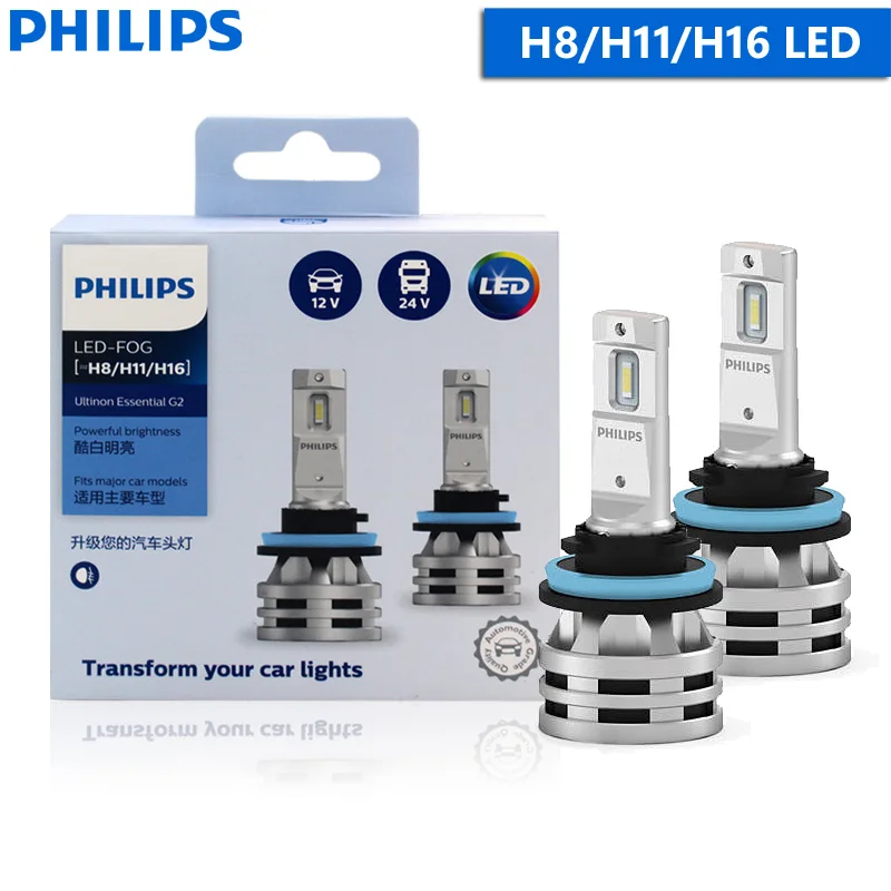 Philips Ultinon Essential G2 Led H1 H4 H4 H7 H8 H11 Hb3 Hb4 Hir2 9003 9005 9006 9012 6500K Auto Koplamp Mistlampen (Pak Van 2)