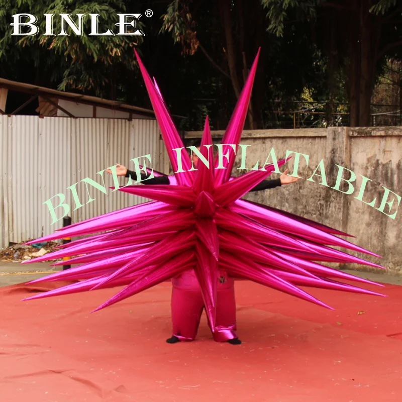 Custom fashionable stage props spiky inflatable star costume for dance display performance