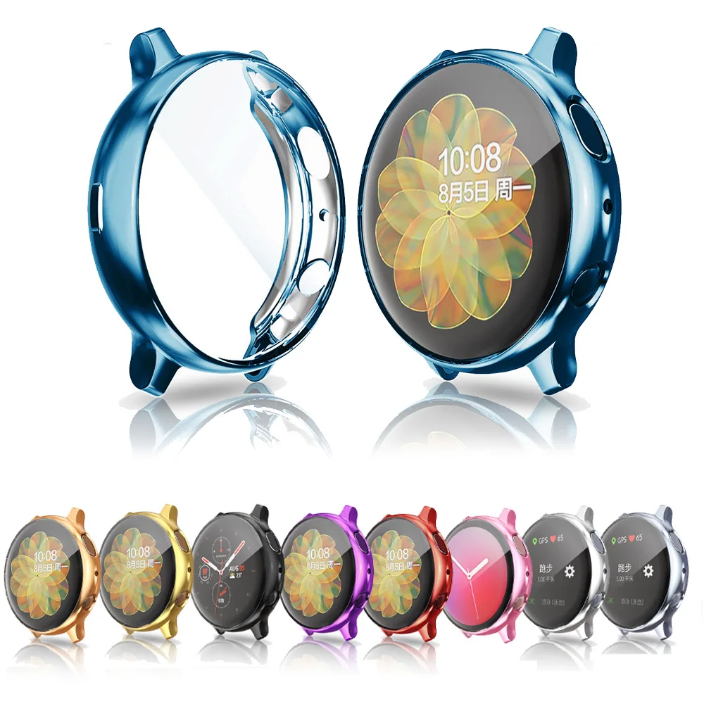 삼성 갤럭시 워치 액티브 2 소프트 실리콘 커버, 보호 케이스 갤럭시 액티브 40mm 44mm 초박형 화면 보호