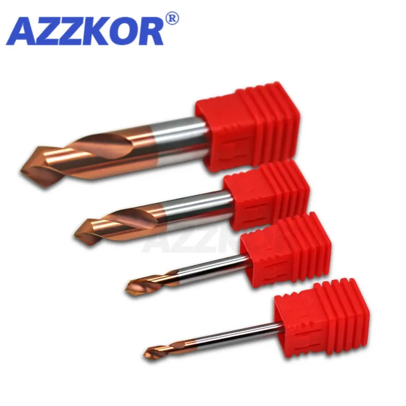 Dao Phay Hợp Kim Phủ Thép Vonfram Công Cụ Nhôm CNC Maching 1 Lưỡi Dao HRC65 Điểm Khoan Đầu Vát Cạnh Dao Phay