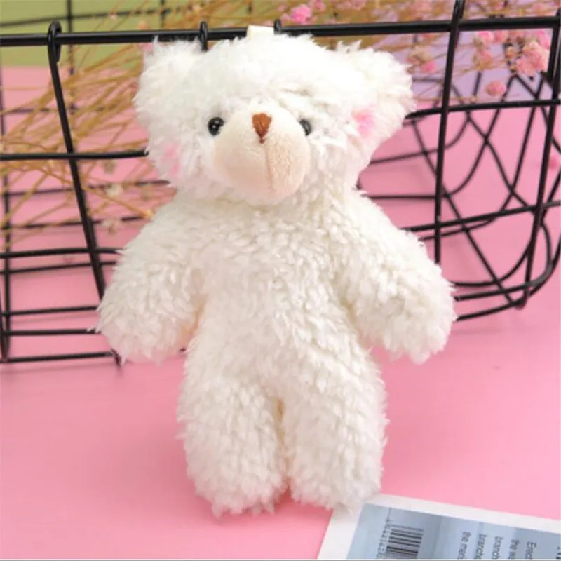 

1Pcs Pearl Velvet Bear Plush Toy Keychain Stuffed Animal Doll Pendant Kindergarten Toy For Girls Gifts 12cm