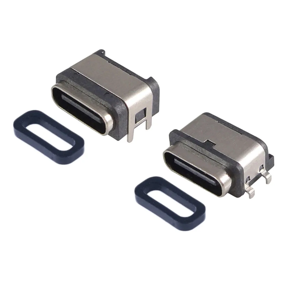 5-20 pz USB tipo C 3.1 femmina Jack Dock 6pin pannello in linea presa USB impermeabile Jack porta connettore di ricarica alimentazione fai da te