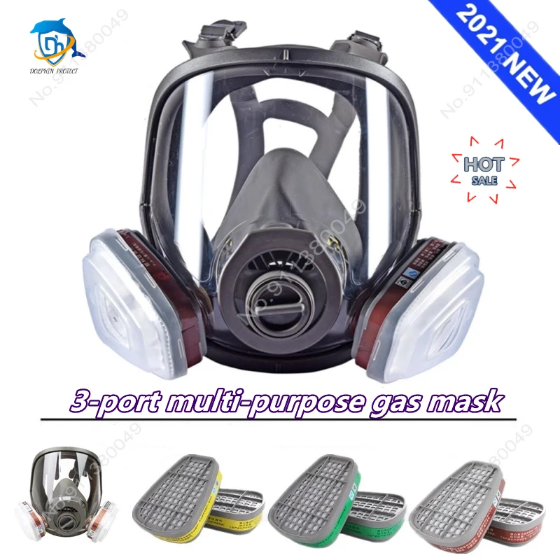 3 interface 6800 mask combination 6001/SJL filter With 5N11 filter cotton / 501 filter box Respirator gas mask