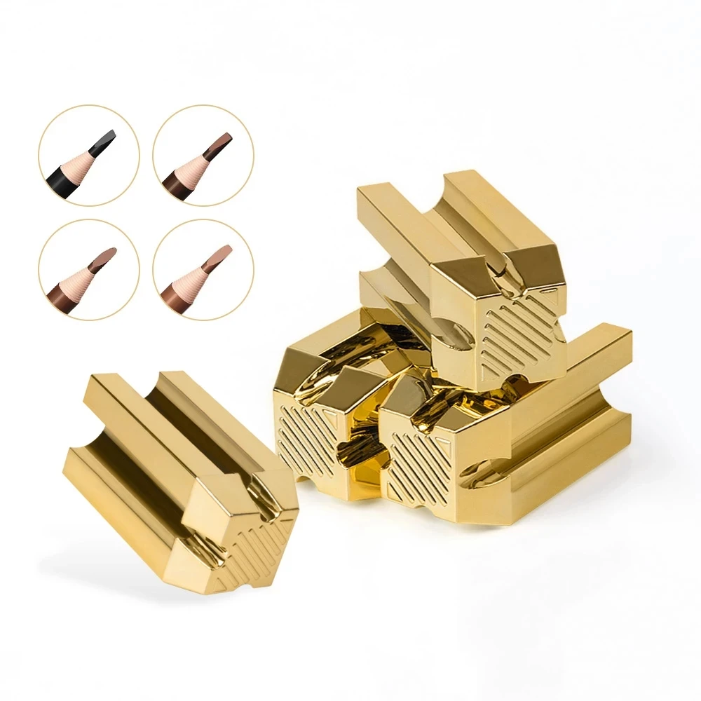 1pc Gold/Black Eyebrow Pencil Sharpener Knife Sharpening / Drawing Line Eyebrow Pencil Base Eyebrow Makeup Tattoo Tools
