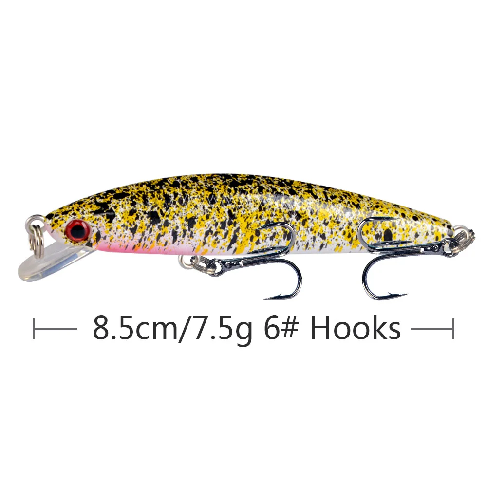 1PCS Japan Hot Model floating Minnow Fishing Lures 8.5cm 7.5g Jerkbait Bass Pike Carkbait Wobblers Swimbait Professional Bait