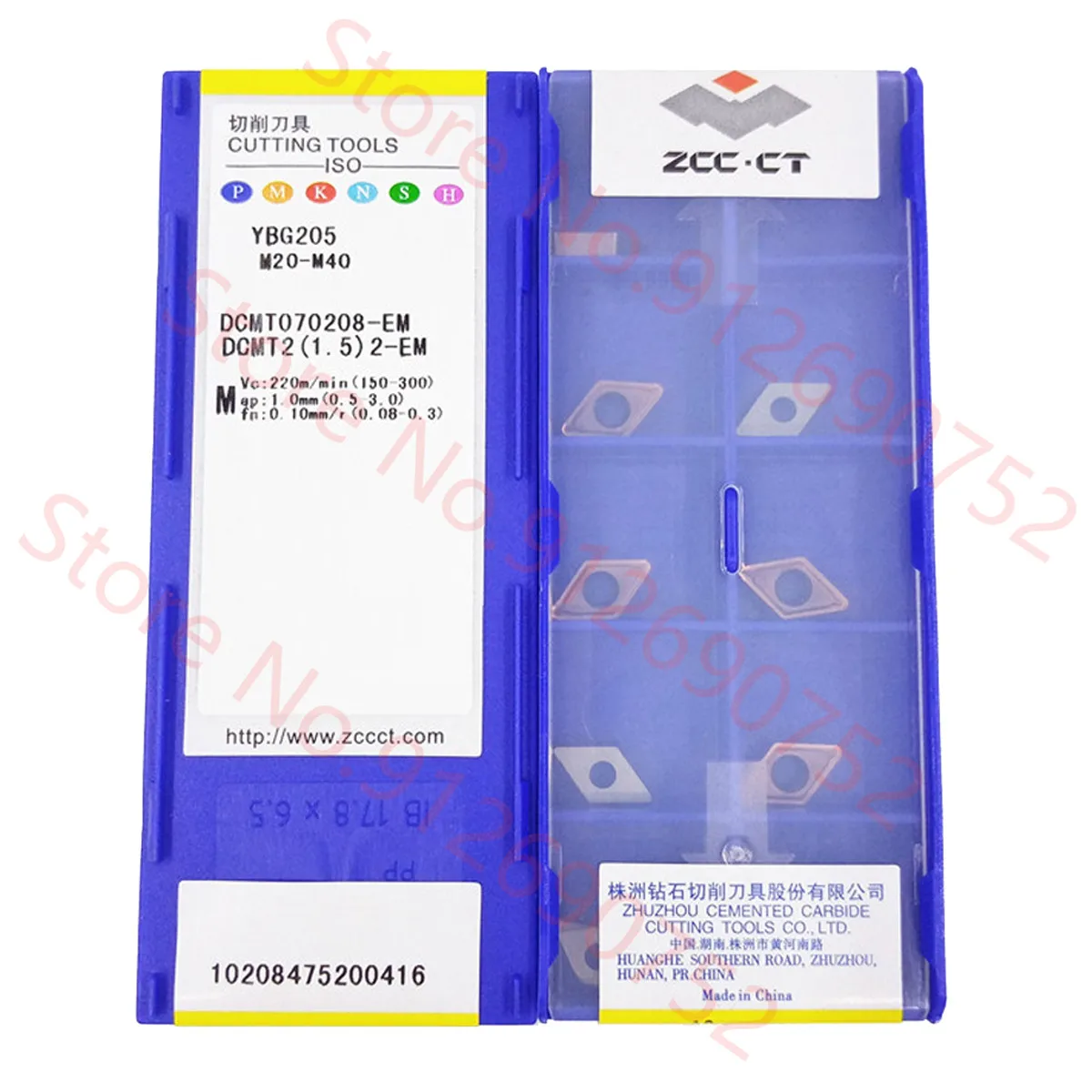 ZCC.CT DCMT070204 DCMT070208 DCMT11T304 DCMT11T308-EM YBG205 Carbide Insert DCMT Inserts