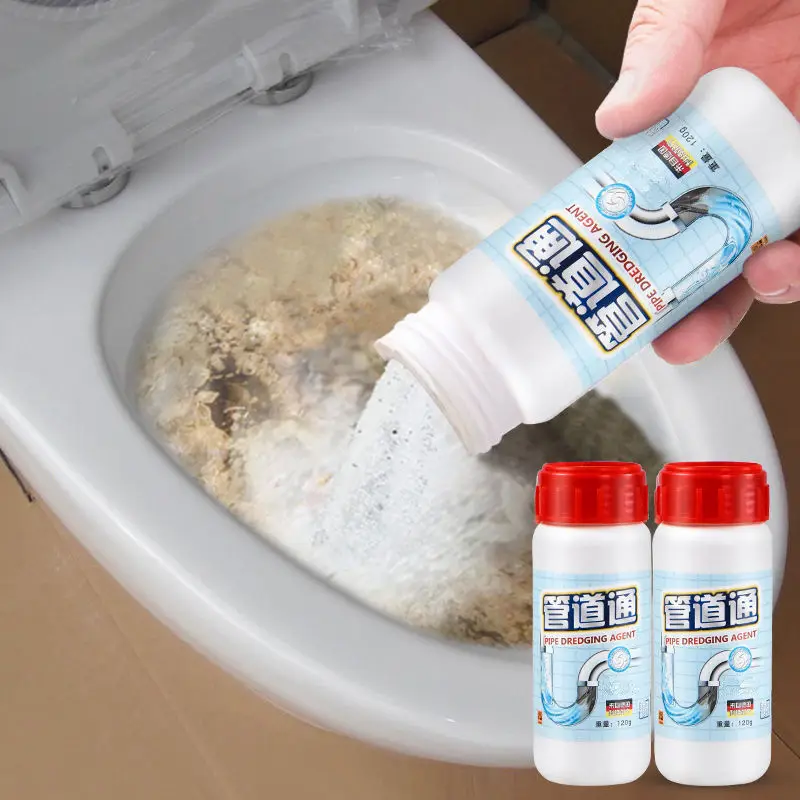 Kitchen Pipe Dredging Cleaner Pipe Powder Cleaning Tub Toilet Pipe Dredge Agent Draining Quick Foaming Toilet Cleaner 2020 E0979