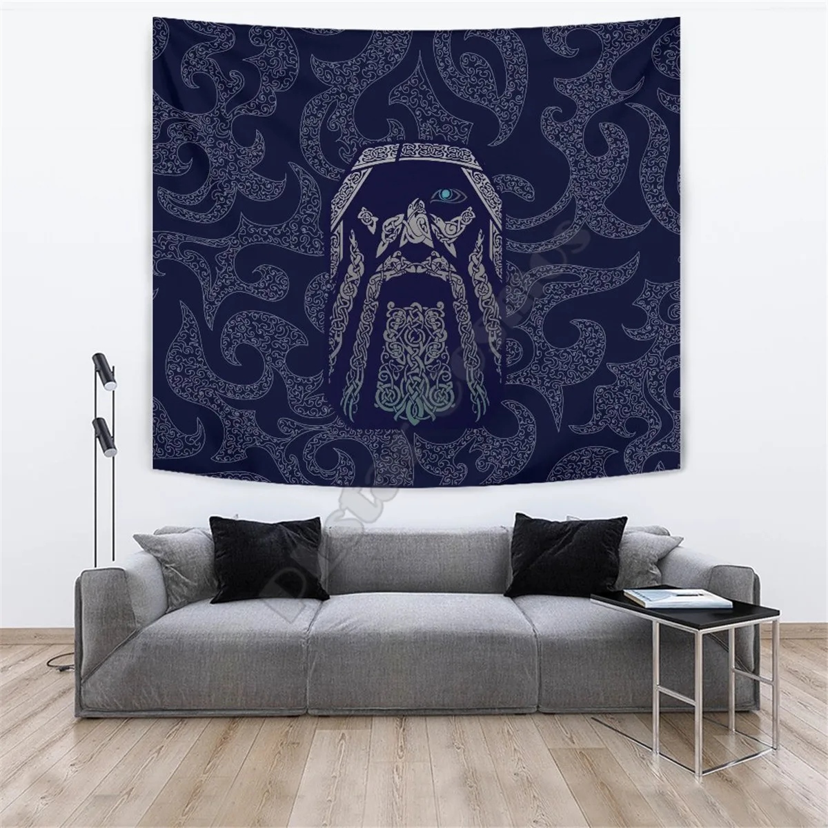 

Viking Tapestry Odin God Tattoo 3D Printed Tapestry Rectangular Home Decor Wall Hanging Home Decoration